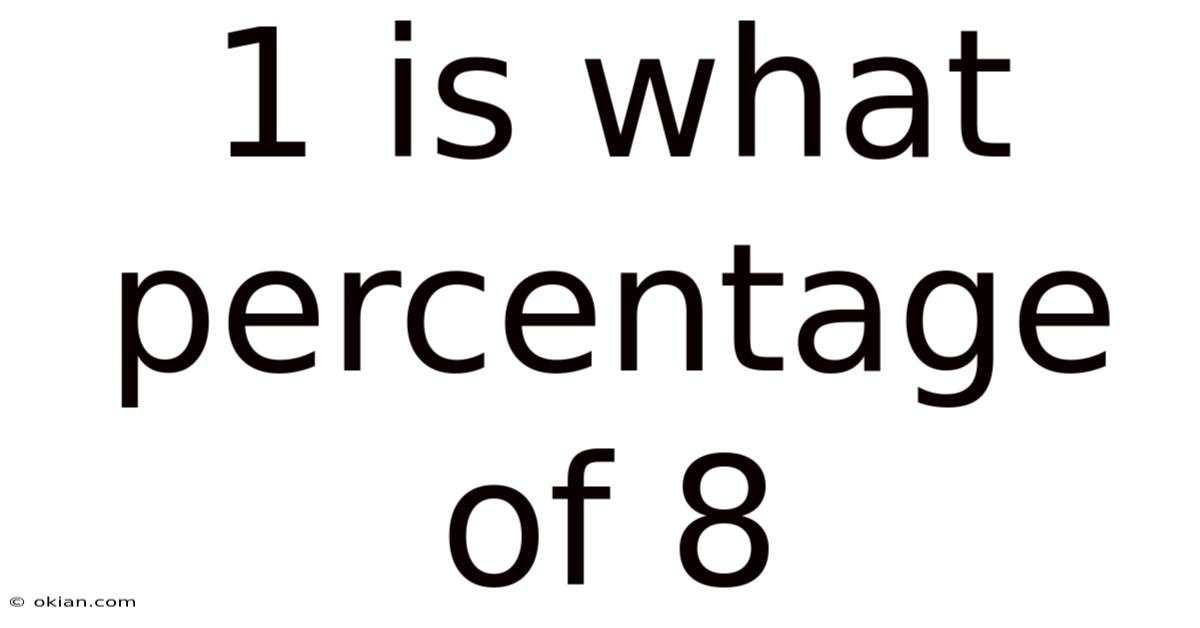 1 Is What Percentage Of 8