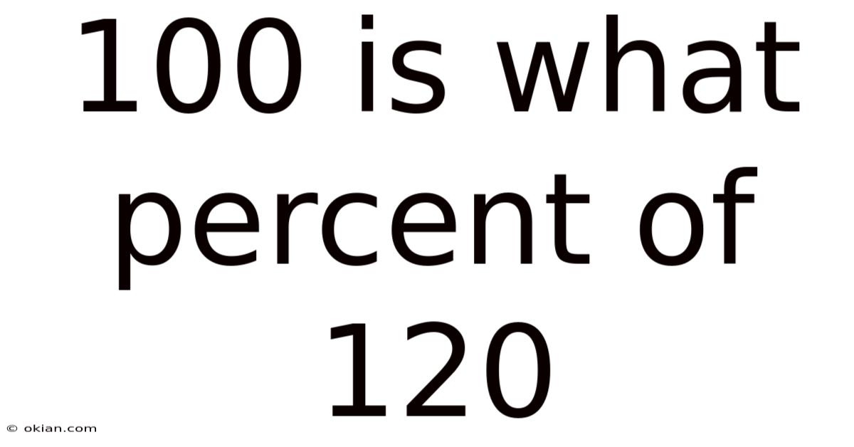 100 Is What Percent Of 120