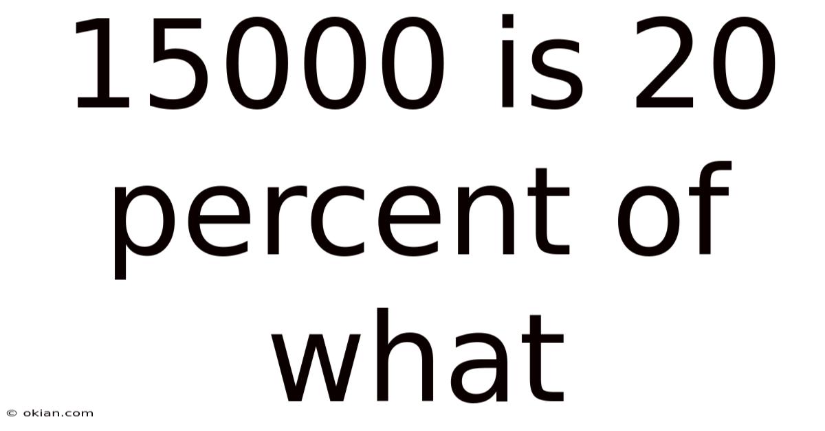 15000 Is 20 Percent Of What