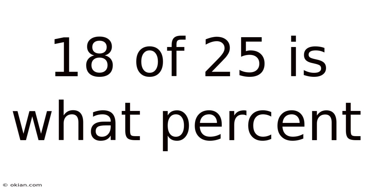 18 Of 25 Is What Percent
