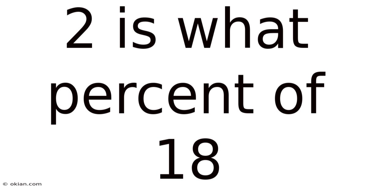 2 Is What Percent Of 18