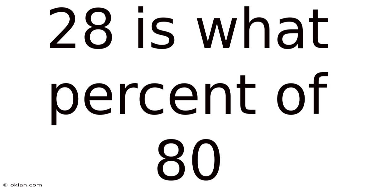 28 Is What Percent Of 80