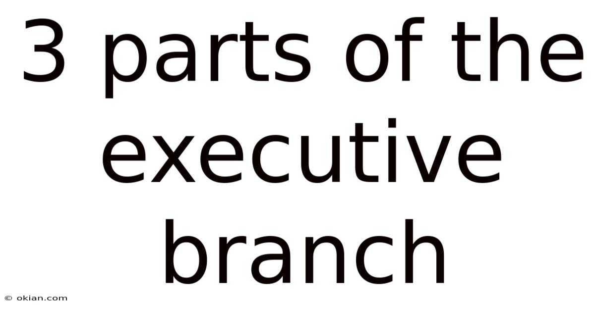 3 Parts Of The Executive Branch