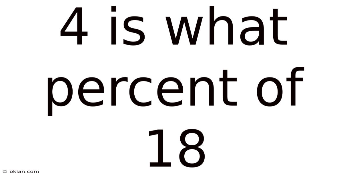 4 Is What Percent Of 18
