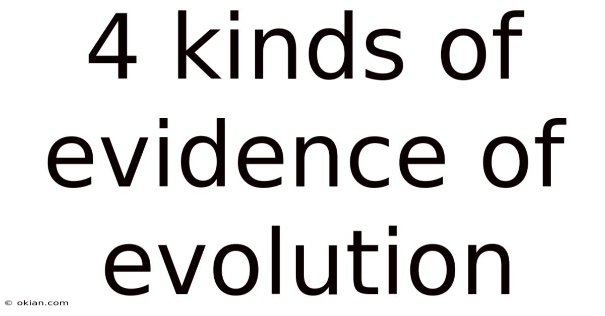 4 Kinds Of Evidence Of Evolution