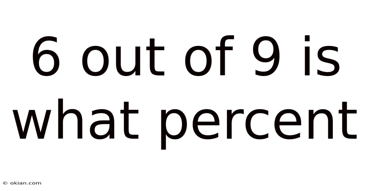 6 Out Of 9 Is What Percent