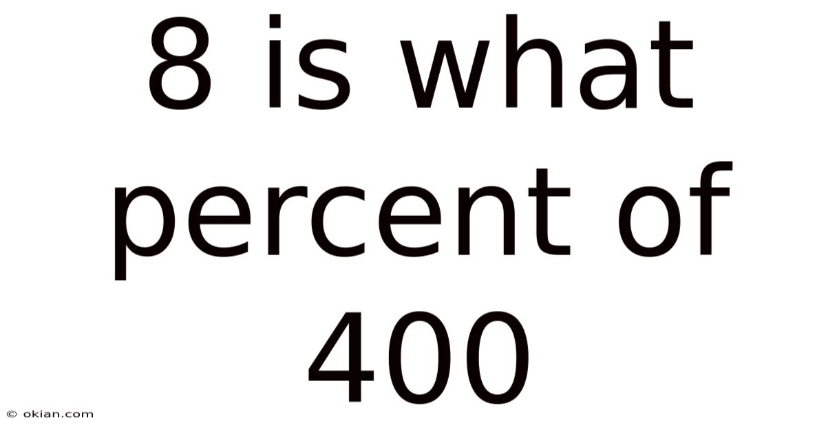 8 Is What Percent Of 400