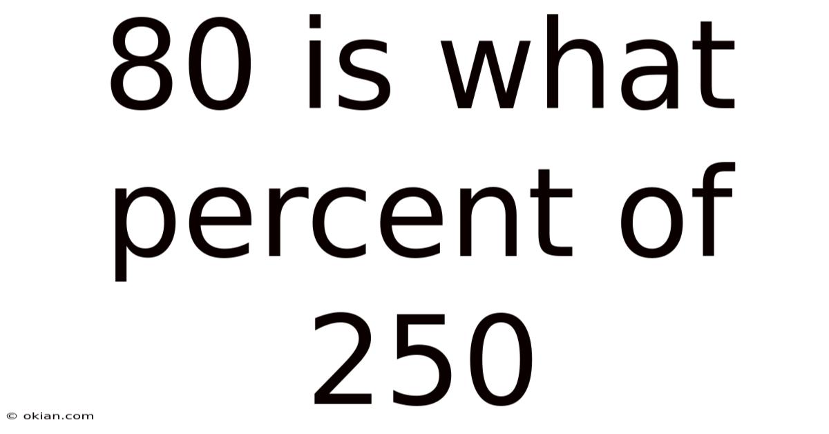 80 Is What Percent Of 250