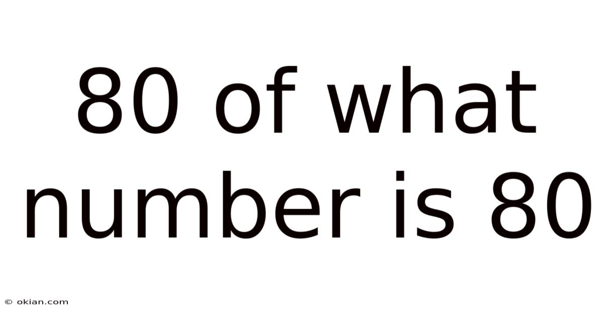 80 Of What Number Is 80