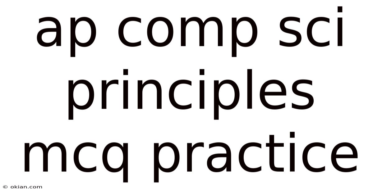 Ap Comp Sci Principles Mcq Practice