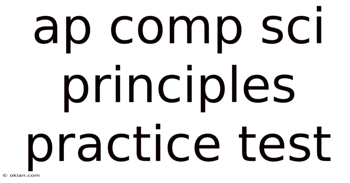 Ap Comp Sci Principles Practice Test