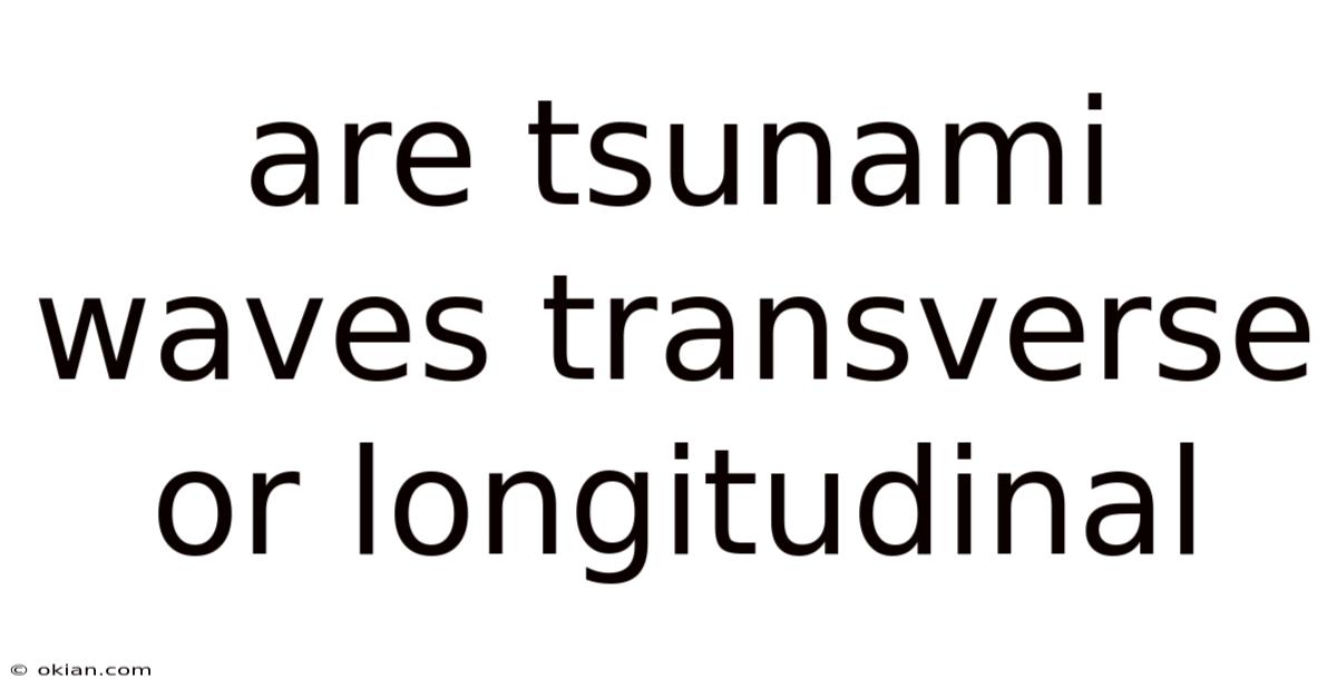 Are Tsunami Waves Transverse Or Longitudinal