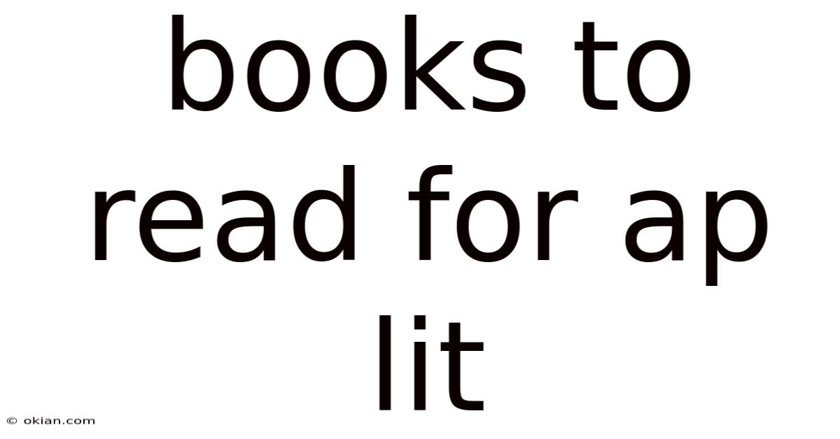Books To Read For Ap Lit