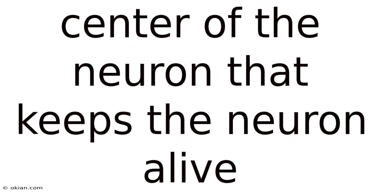 Center Of The Neuron That Keeps The Neuron Alive