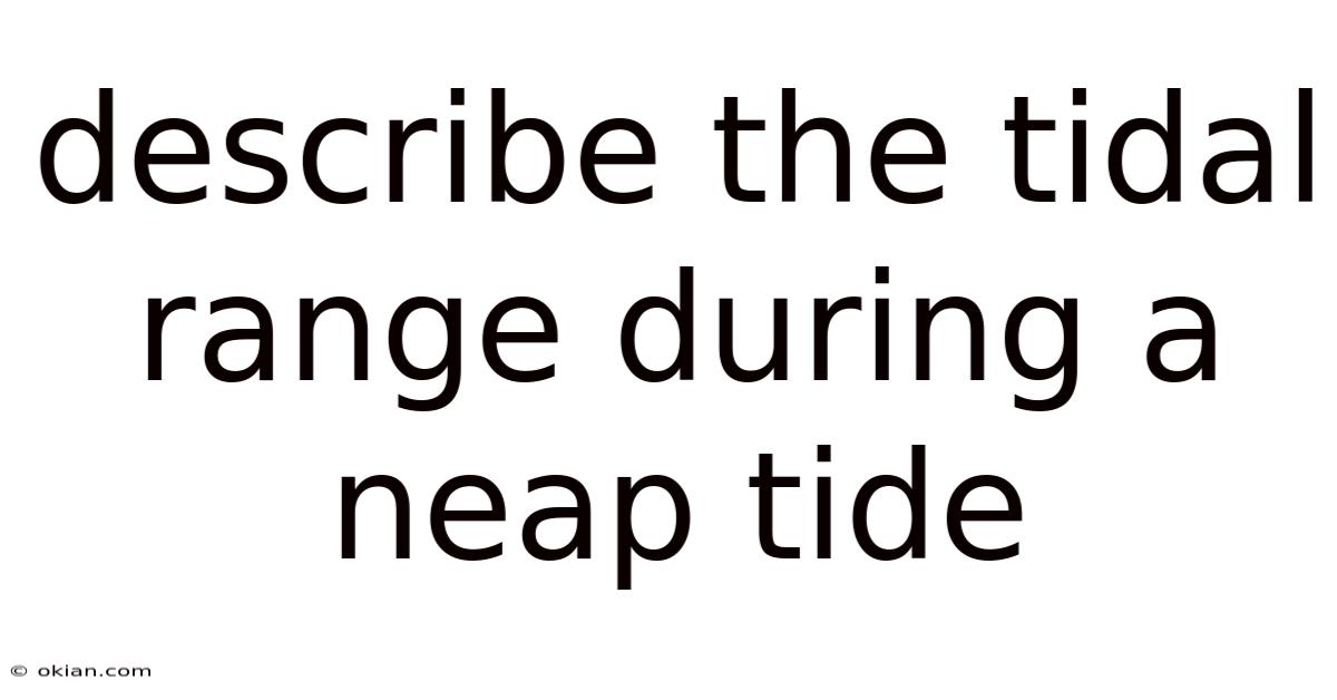 Describe The Tidal Range During A Neap Tide