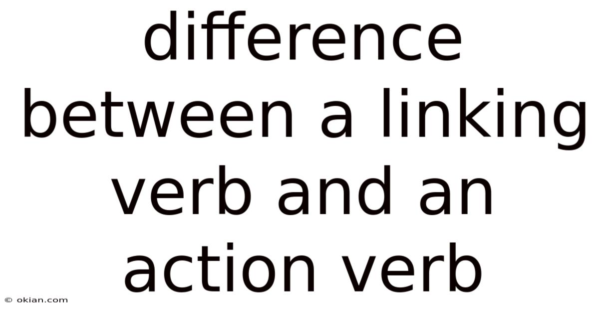 Difference Between A Linking Verb And An Action Verb