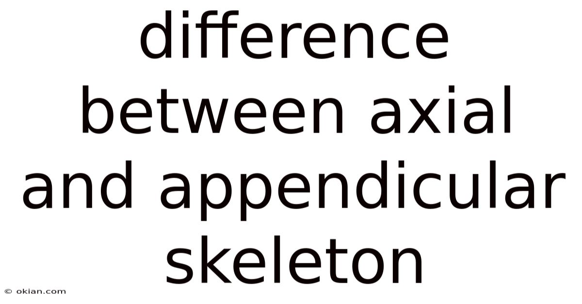 Difference Between Axial And Appendicular Skeleton
