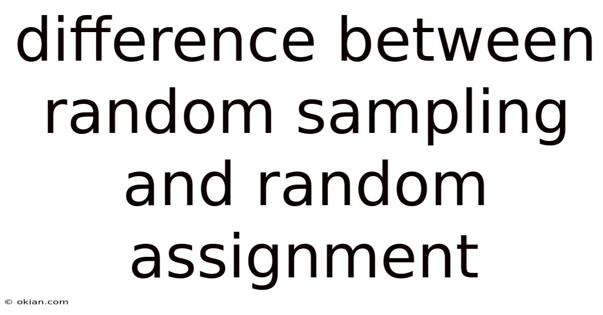 Difference Between Random Sampling And Random Assignment
