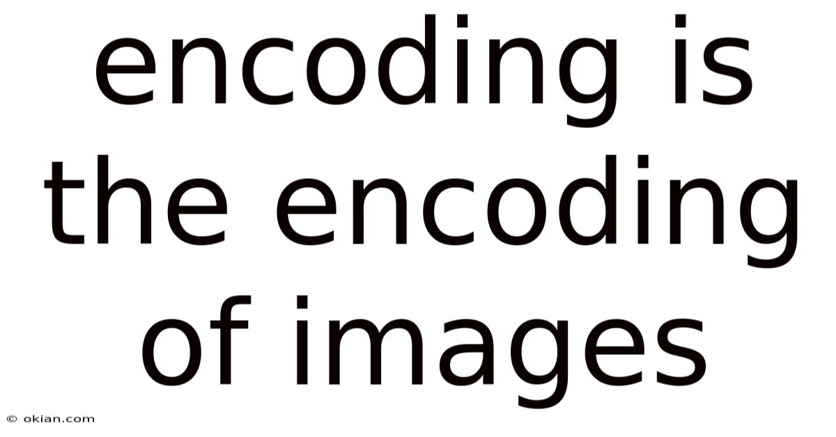 Encoding Is The Encoding Of Images