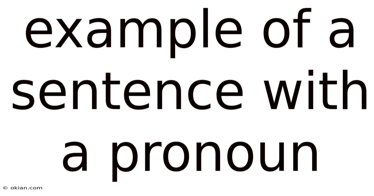 Example Of A Sentence With A Pronoun