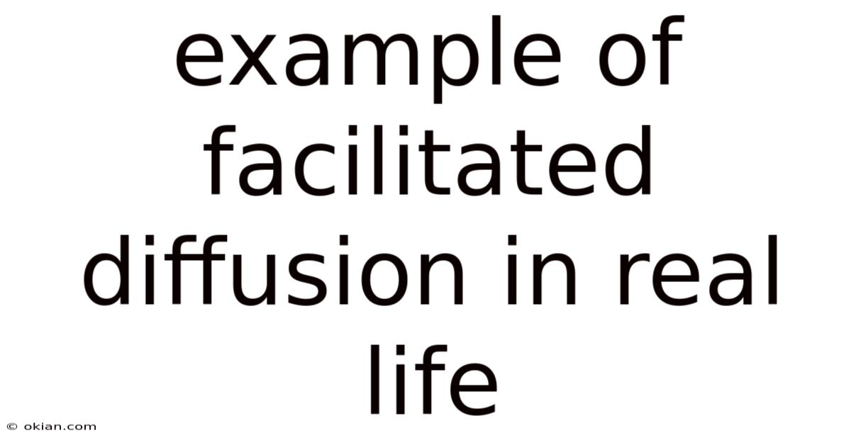 Example Of Facilitated Diffusion In Real Life