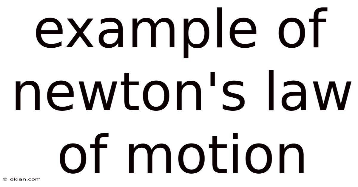 Example Of Newton's Law Of Motion