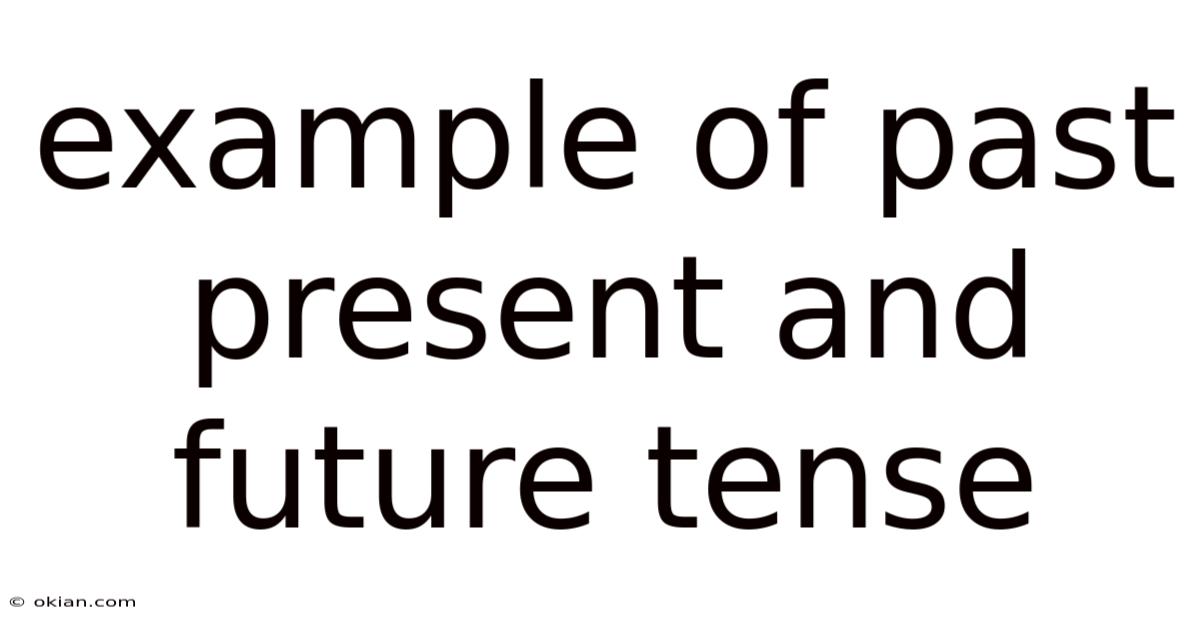 Example Of Past Present And Future Tense