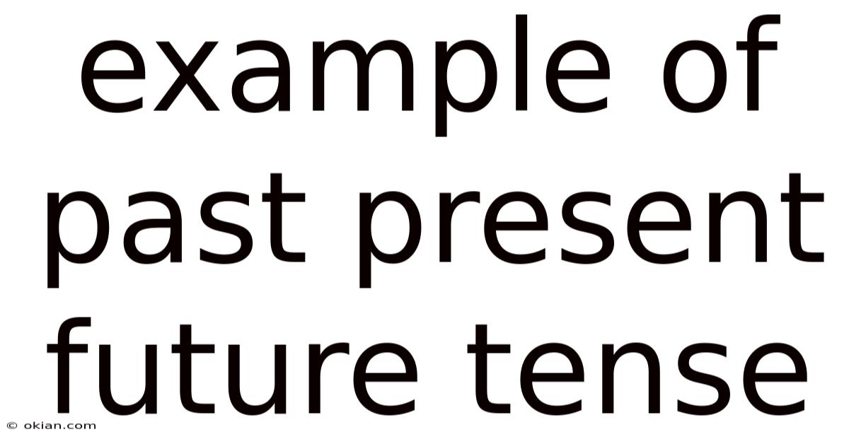 Example Of Past Present Future Tense