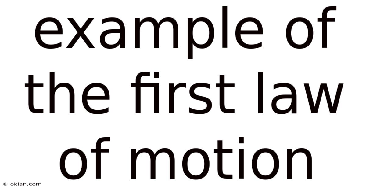 Example Of The First Law Of Motion