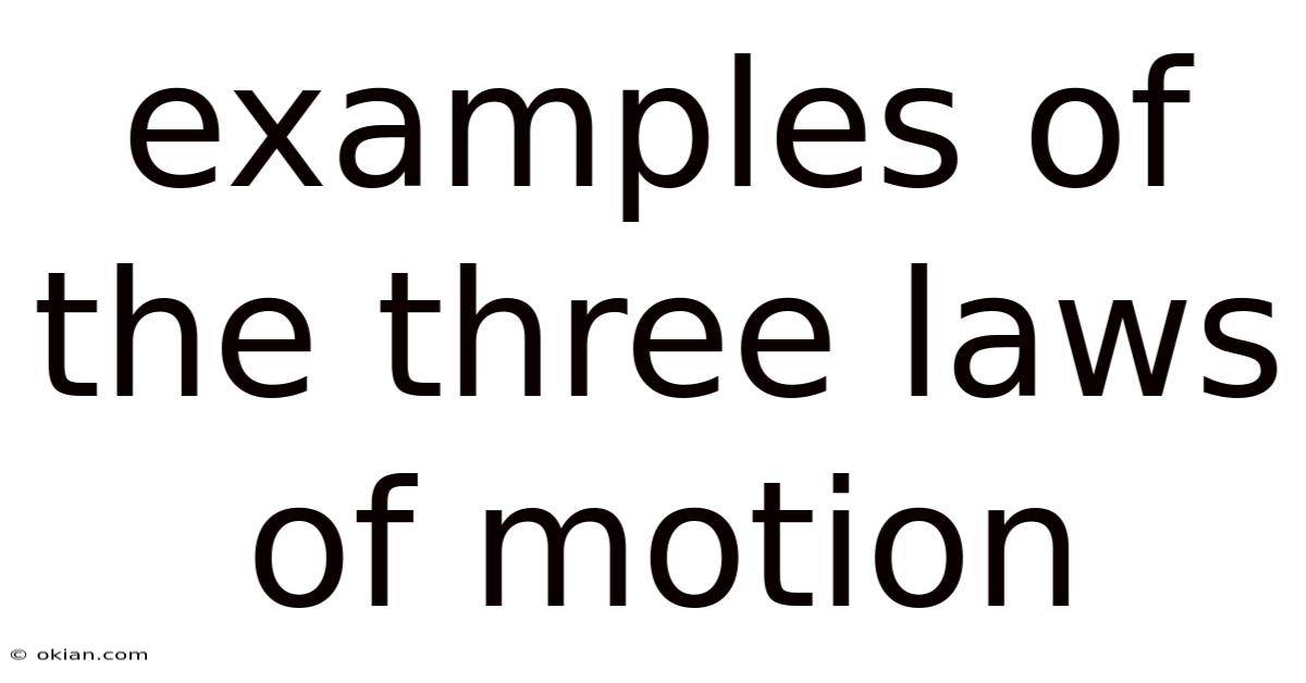 Examples Of The Three Laws Of Motion
