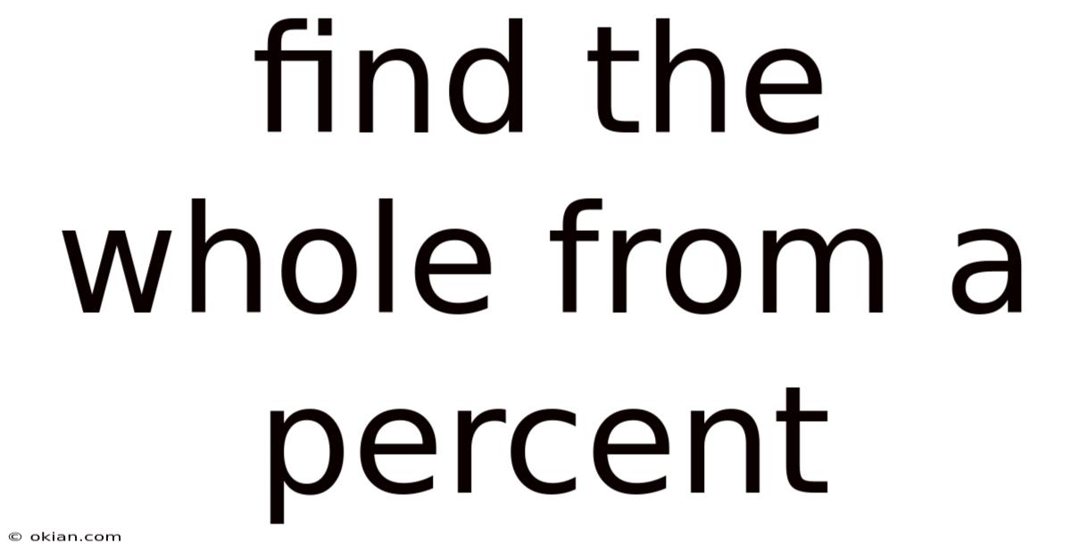 Find The Whole From A Percent