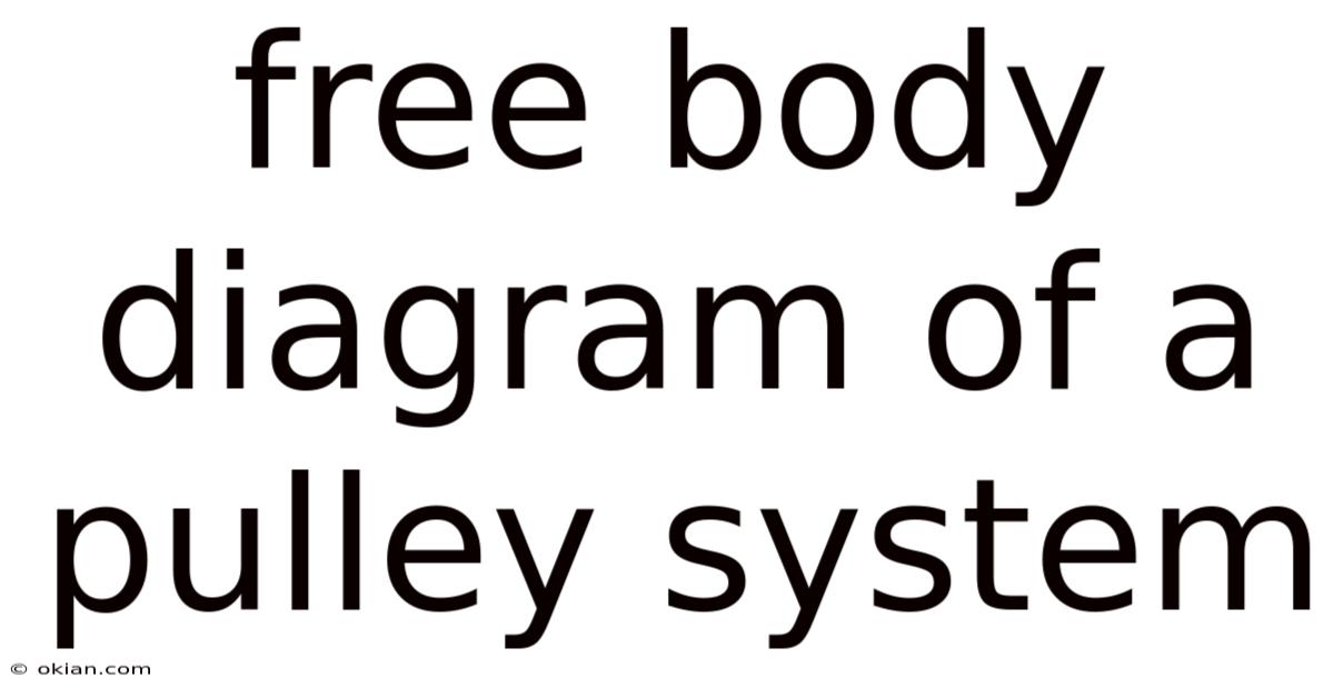Free Body Diagram Of A Pulley System