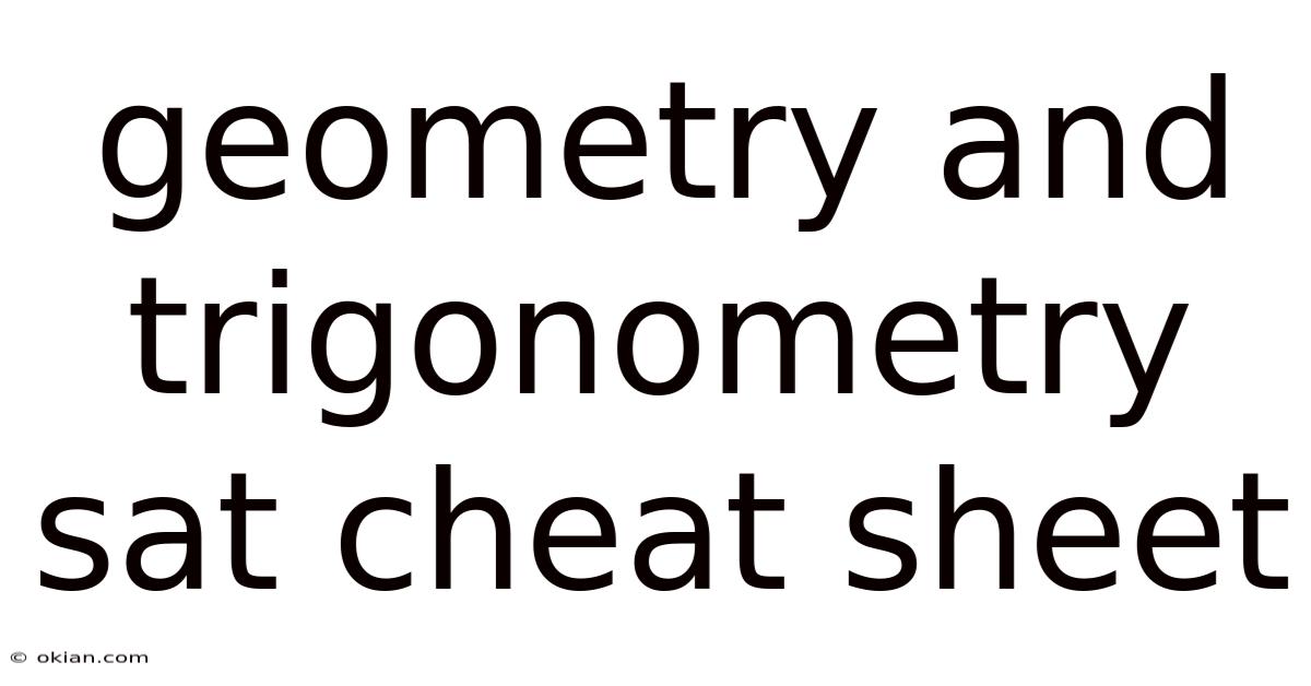 Geometry And Trigonometry Sat Cheat Sheet