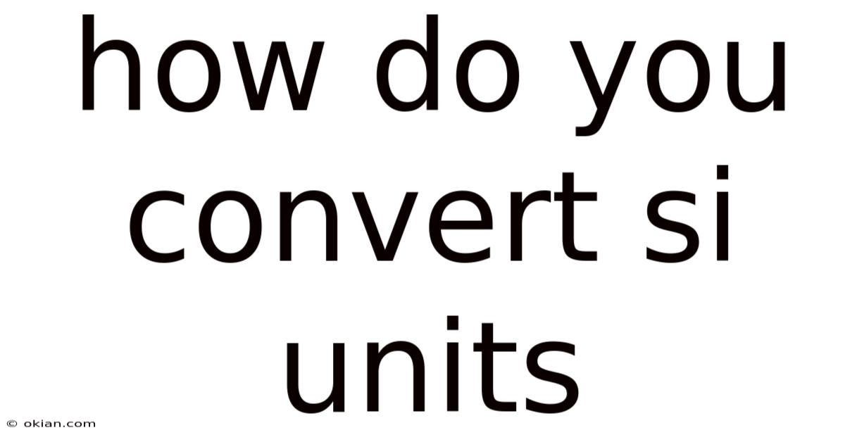How Do You Convert Si Units