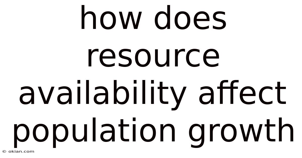 How Does Resource Availability Affect Population Growth