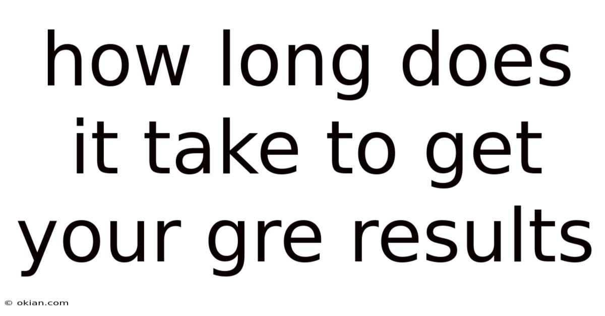 How Long Does It Take To Get Your Gre Results