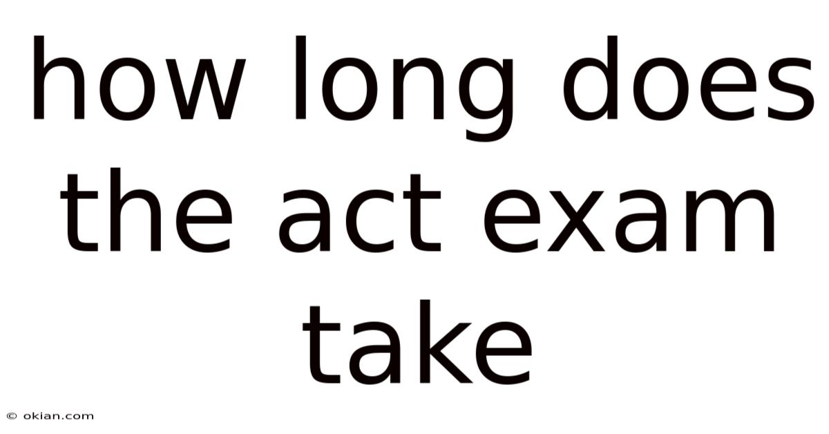How Long Does The Act Exam Take
