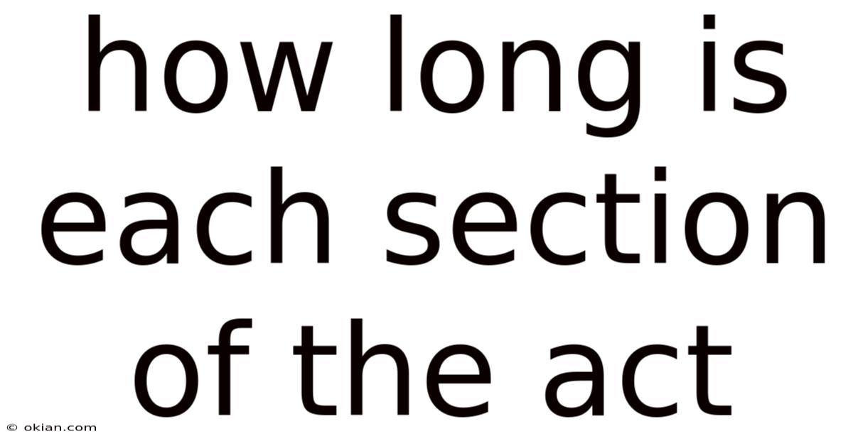 How Long Is Each Section Of The Act
