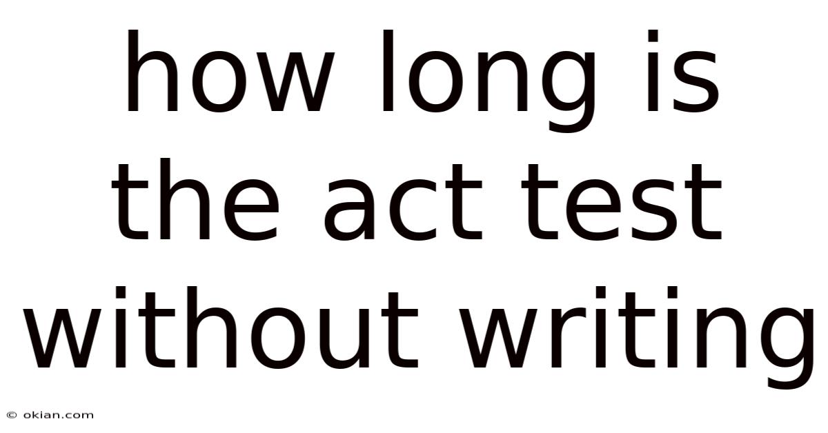 How Long Is The Act Test Without Writing