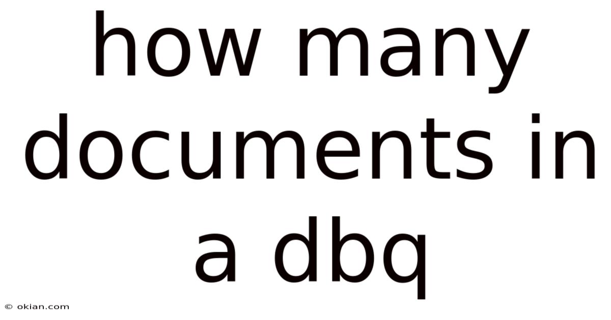 How Many Documents In A Dbq