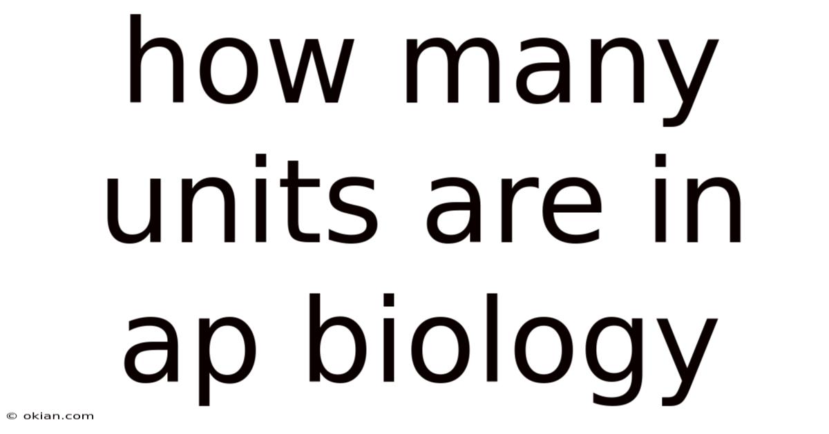 How Many Units Are In Ap Biology