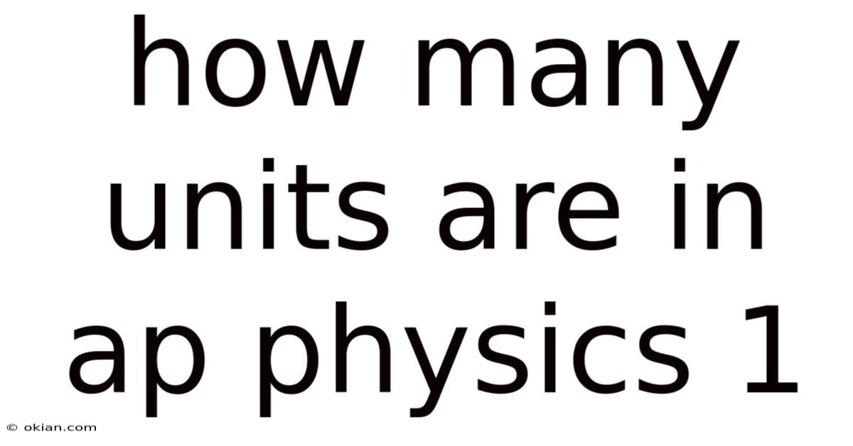 How Many Units Are In Ap Physics 1