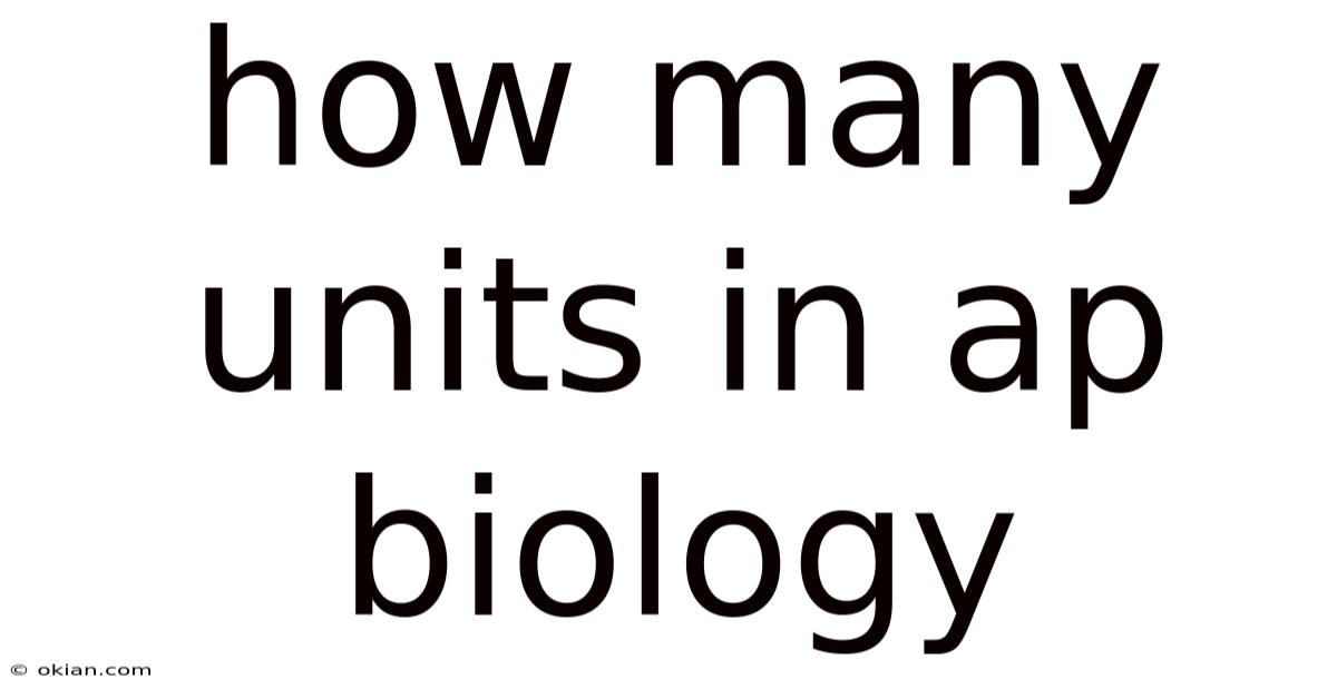 How Many Units In Ap Biology