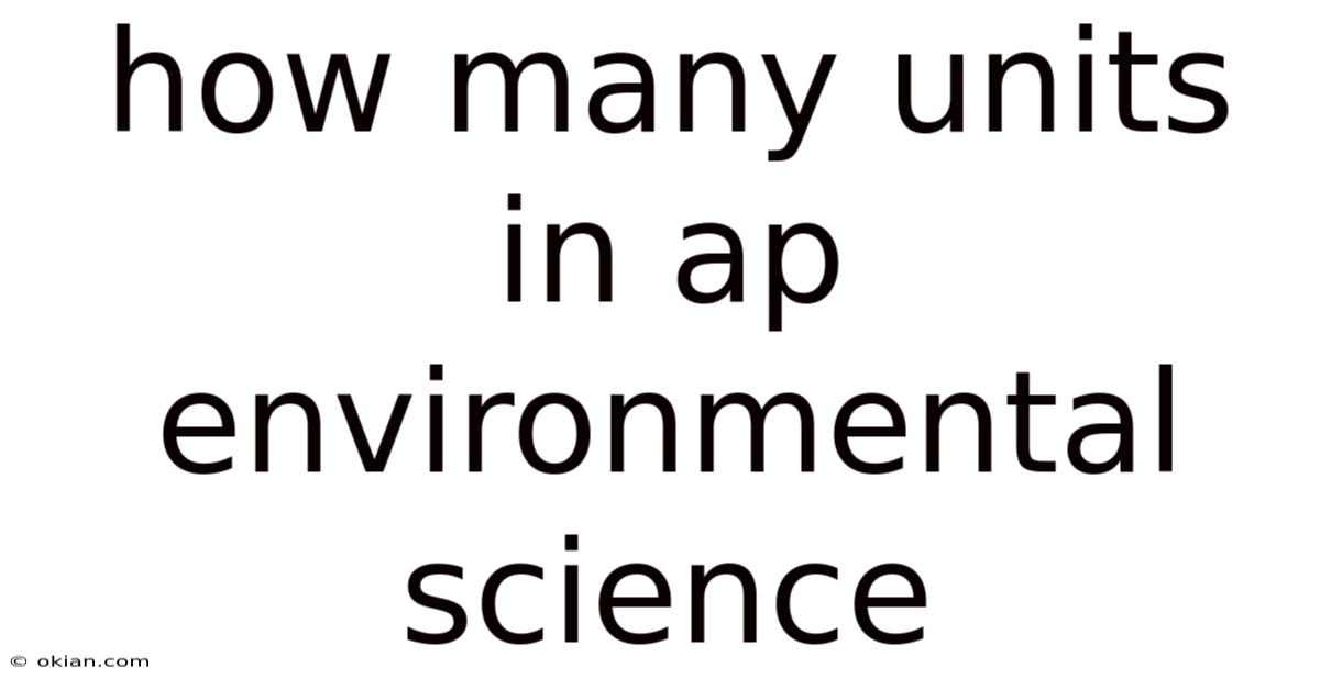How Many Units In Ap Environmental Science
