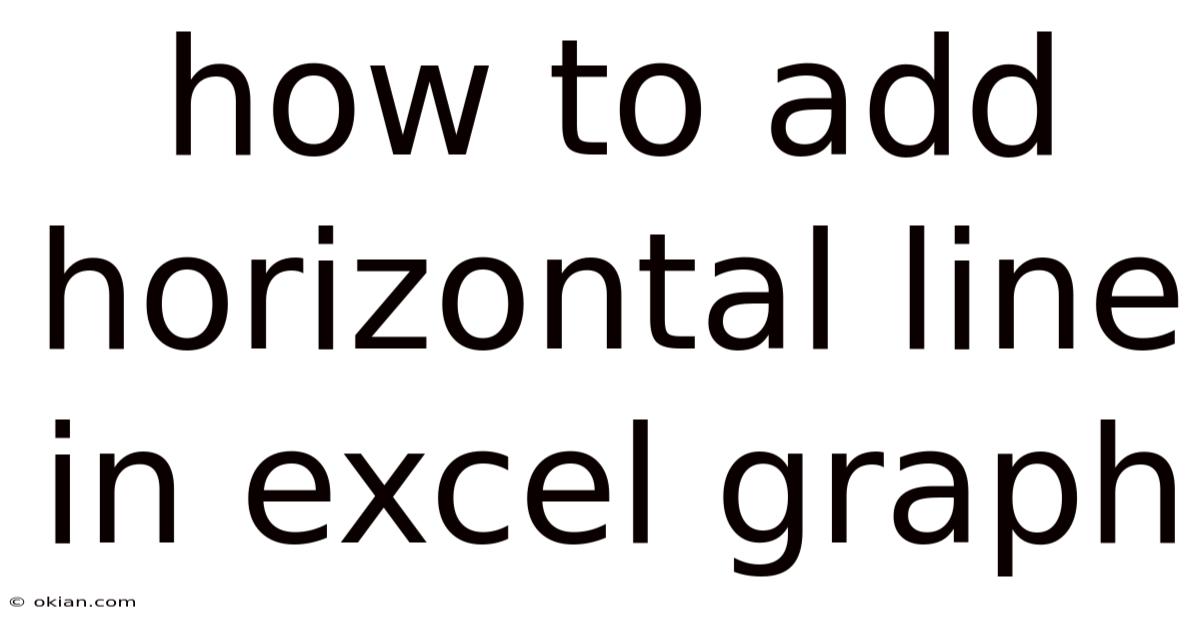 How To Add Horizontal Line In Excel Graph
