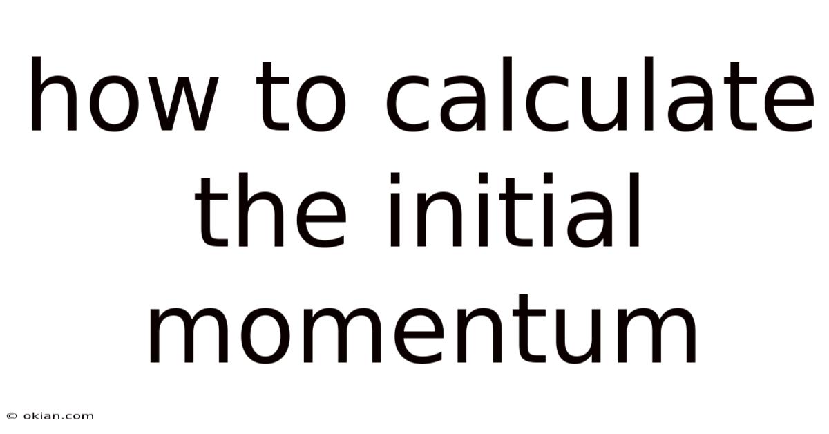 How To Calculate The Initial Momentum