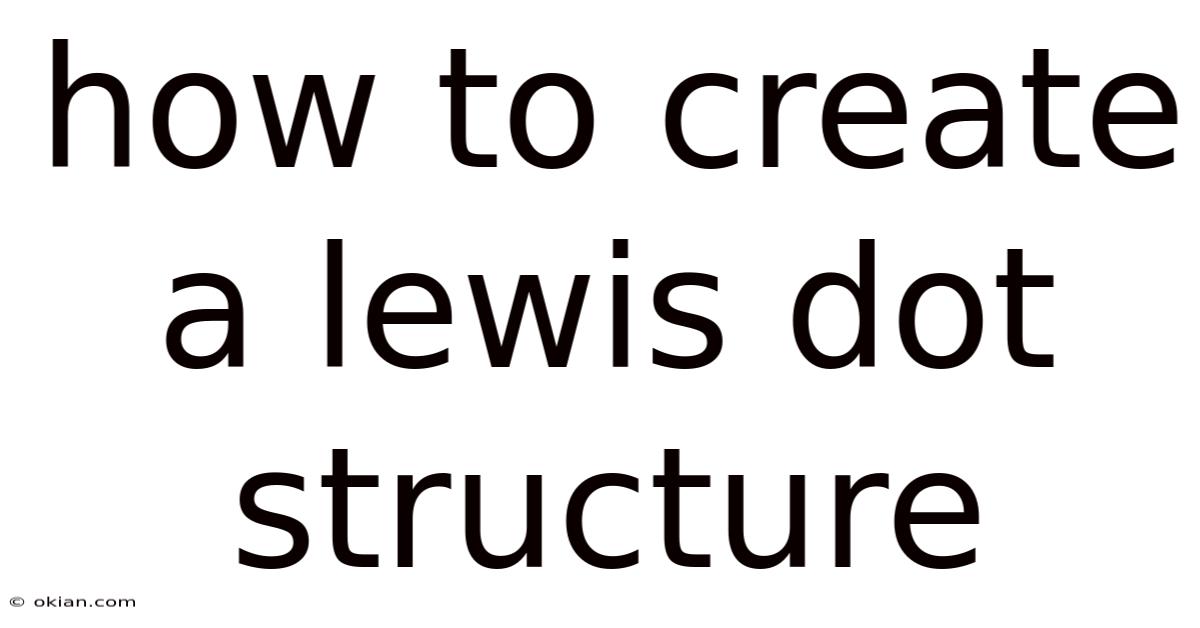 How To Create A Lewis Dot Structure