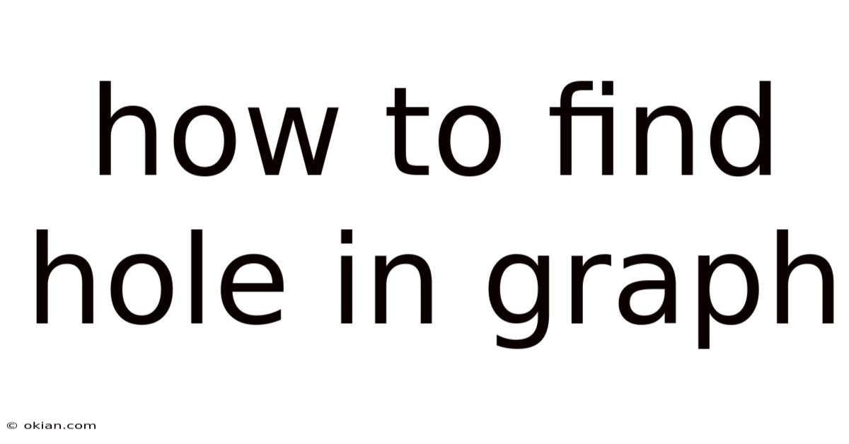 How To Find Hole In Graph