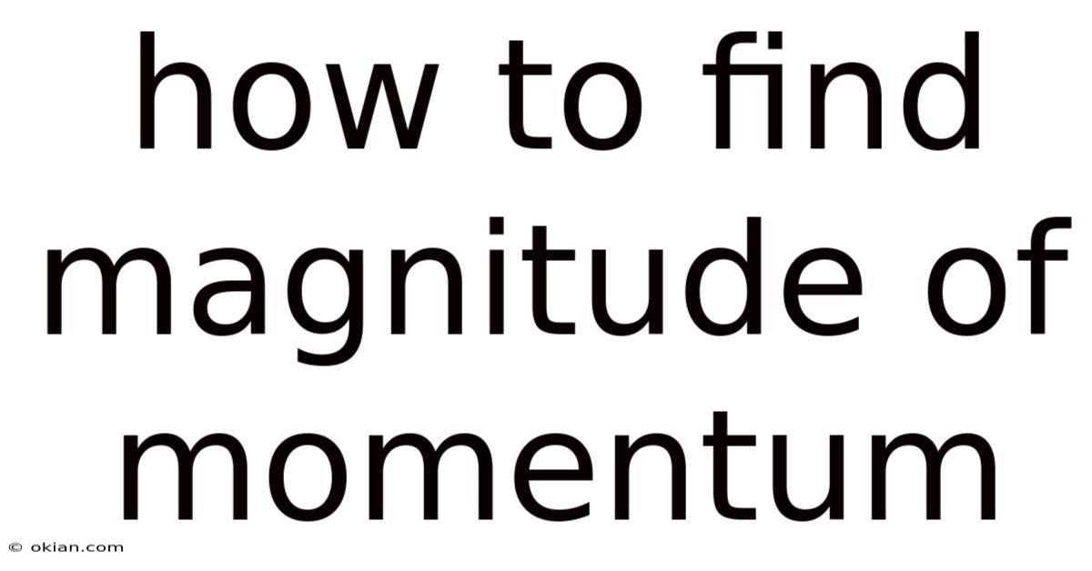 How To Find Magnitude Of Momentum