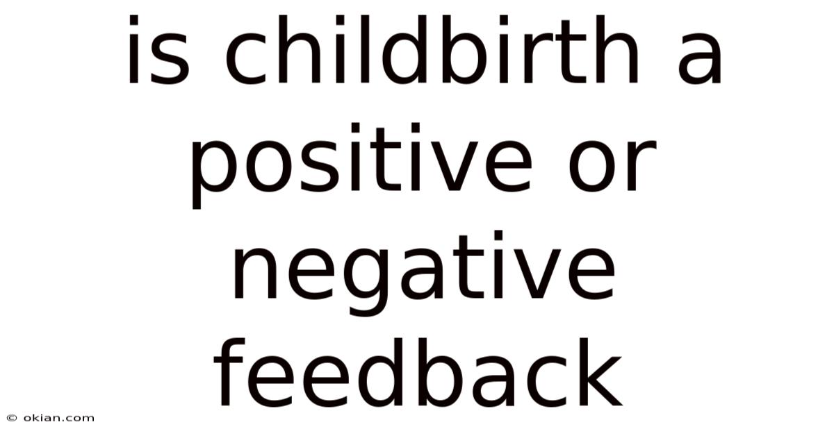 Is Childbirth A Positive Or Negative Feedback